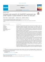 Nociceptive pain assessed by the PainDETECT questionnaire may predict response to opioid treatment for chronic low back pain
