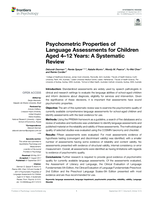 Psychometric Properties of Language Assessments for Children Aged 4-12 Years: A Systematic Review