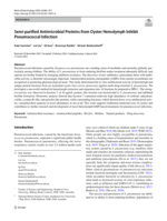 Semi-purified Antimicrobial Proteins from Oyster Hemolymph Inhibit Pneumococcal Infection