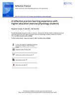 A reflective practice learning experience with higher education exercise physiology students