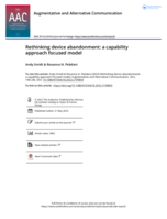 Rethinking device abandonment: a capability approach focused model
