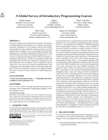 A Global Survey of Introductory Programming Courses