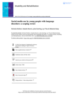 Social media use by young people with language disorders: a scoping review