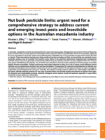 Nut bush pesticide limits: urgent need for a comprehensive strategy to address current and emerging insect pests and insecticide options in the Australian macadamia industry