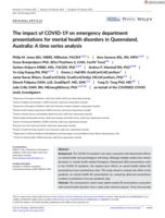 The impact of COVID-19 on emergency department presentations for mental health disorders in Queensland, Australia: A time series analysis