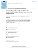 Trauma-Informed Care in Acute Adult Public Mental Health Settings: A Scoping Study Examining Implementation
