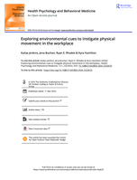 Exploring environmental cues to instigate physical movement in the workplace