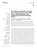 Translating Psychedelic Therapies From Clinical Trials to Community Clinics: Building Bridges and Addressing Potential Challenges Ahead