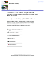 Current and future risks of drought-induced mortality in Pinus radiata plantations in New South Wales, Australia