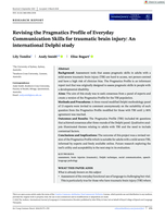Revising the Pragmatics Profile of Everyday Communication Skills for traumatic brain injury: An international Delphi study