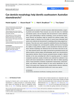 Can denticle morphology help identify southeastern Australian elasmobranchs?