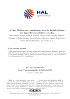 A Late Pleistocene coastal ecosystem in French Guiana was hyperdiverse relative to today