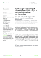 High throughput screening of fungal phytopathogens caught in Australian forestry insect surveillance traps