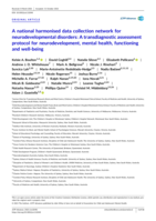 A national harmonised data collection network for neurodevelopmental disorders: A transdiagnostic assessment protocol for neurodevelopment, mental health, functioning and well‐being