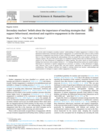Secondary teachers’ beliefs about the importance of teaching strategies that support behavioural, emotional and cognitive engagement in the classroom