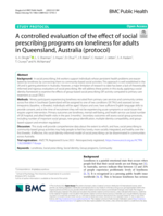 A controlled evaluation of the effect of social prescribing programs on loneliness for adults in Queensland, Australia (protocol)