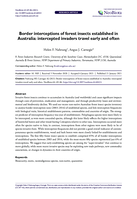 Border interceptions of forest insects established in Australia: intercepted invaders travel early and often