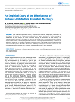 An Empirical Study of the Effectiveness of Software Architecture Evaluation Meetings