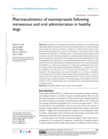 Pharmacokinetics of esomeprazole following intravenous and oral administration in healthy dogs