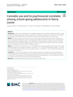 Cannabis use and&nbsp;its psychosocial correlates among&nbsp;school-going adolescents in&nbsp;Sierra Leone
