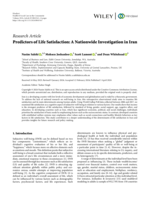Predictors of Life Satisfaction: A Nationwide Investigation in Iran
