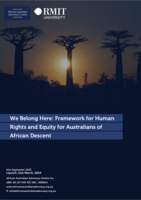 We Belong Here: Framework for Human Rights and Equity for People of African Descent