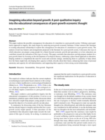 Imagining education beyond growth: A post-qualitative inquiry into the educational consequences of post-growth economic thought