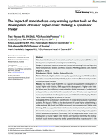 The impact of mandated use early warning system tools on the development of nurses' higher-order thinking: A systematic review