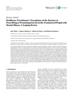 Healthcare Practitioners' Perceptions of the Barriers to Prescribing or Promoting Exercise in the Treatment of People with Mental Illness: A Scoping Review