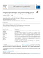 Factors associated with loneliness among individuals aged 80 years and over: Findings derived from the nationally representative "Old Age in Germany (D80+)" study