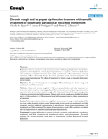 Chronic cough and laryngeal dysfunction improve with specific treatment of cough and paradoxical vocal fold movement