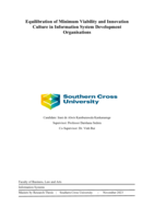 Equilibration of Minimum Viability and Innovation Culture in Information System Development Organisations