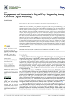 Engagement and Immersion in Digital Play: Supporting Young Children's Digital Wellbeing