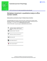 Workplace movement: a qualitative study on office workers’ beliefs