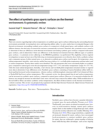 The effect of synthetic grass sports surfaces on the thermal environment: A systematic review