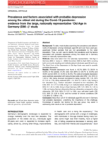 Prevalence and factors associated with probable depression among the oldest old during the Covid-19 pandemic: evidence from the large, nationally representative 'Old Age in Germany (D80+)' study
