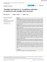 ‘Nostalgic food heals for us’: A qualitative exploration of experiences with nostalgia, food, and mood