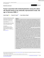 Factors associated with institutionalization among the oldest old: Results based on the nationally representative study 'old age in Germany (D80+)'