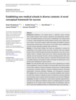 Establishing new medical schools in diverse contexts: A novel conceptual framework for success
