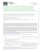 RicePilaf: a post-GWAS/QTL dashboard to integrate pangenomic, coexpression, regulatory, epigenomic, ontology, pathway, and text-mining information to provide functional insights into rice QTLs and GWAS loci
