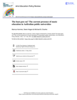 The beat goes on? The current presence of music education in Australian public universities