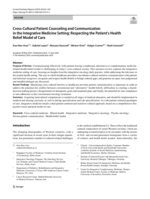 Cross-Cultural Patient Counseling and Communication in the Integrative Medicine Setting: Respecting the Patient's Health Belief Model of Care