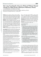 The Long-Term Benefit of Exercise With and Without Manual Therapy for Mild Chronic Obstructive Pulmonary Disease: A Randomized Controlled Trial