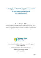 Leveraging coral larval energy reserves as a tool for overcoming post-settlement survival bottlenecks
