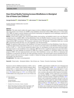 Does Virtual Reality Training Increase Mindfulness in Aboriginal Out-of-Home Care Children?