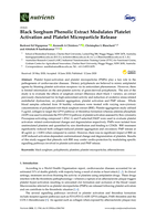 Black Sorghum Phenolic Extract Modulates Platelet Activation and Platelet Microparticle Release