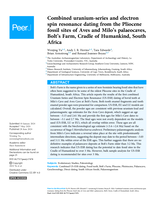 Combined uranium-series and electron spin resonance dating from the Pliocene fossil sites of Aves and Milo’s palaeocaves, Bolt’s Farm, Cradle of Humankind, South Africa