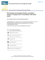 Shortcomings of transgender identity concealment research: a scoping review of associations with mental health