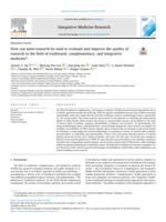 How can meta-research be used to evaluate and improve the quality of research in the field of traditional, complementary, and integrative medicine?