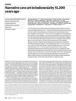 Narrative cave art in Indonesia by 51,200 years ago